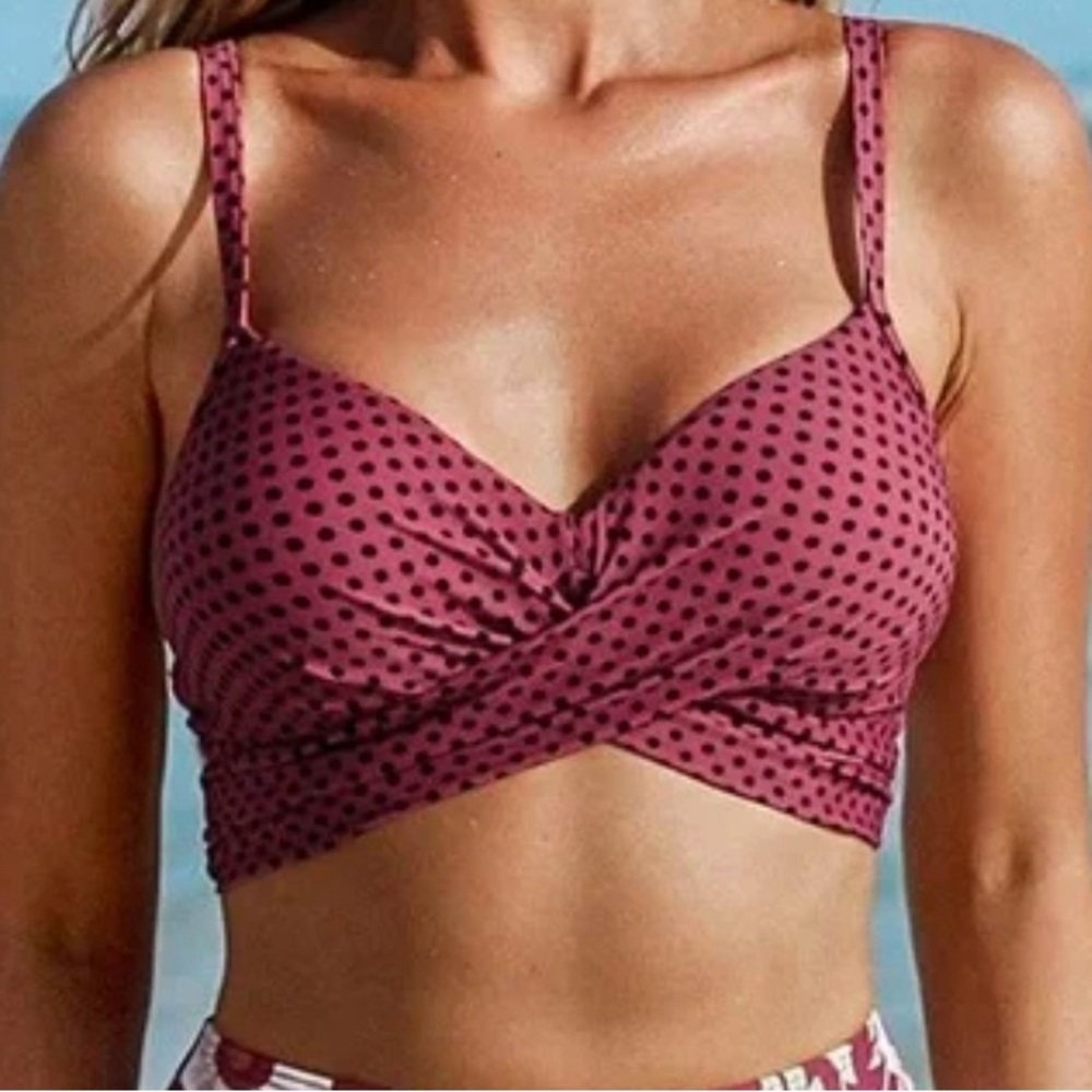 Cupshe Polka Dot And Floral Twist Bikini Size X Large